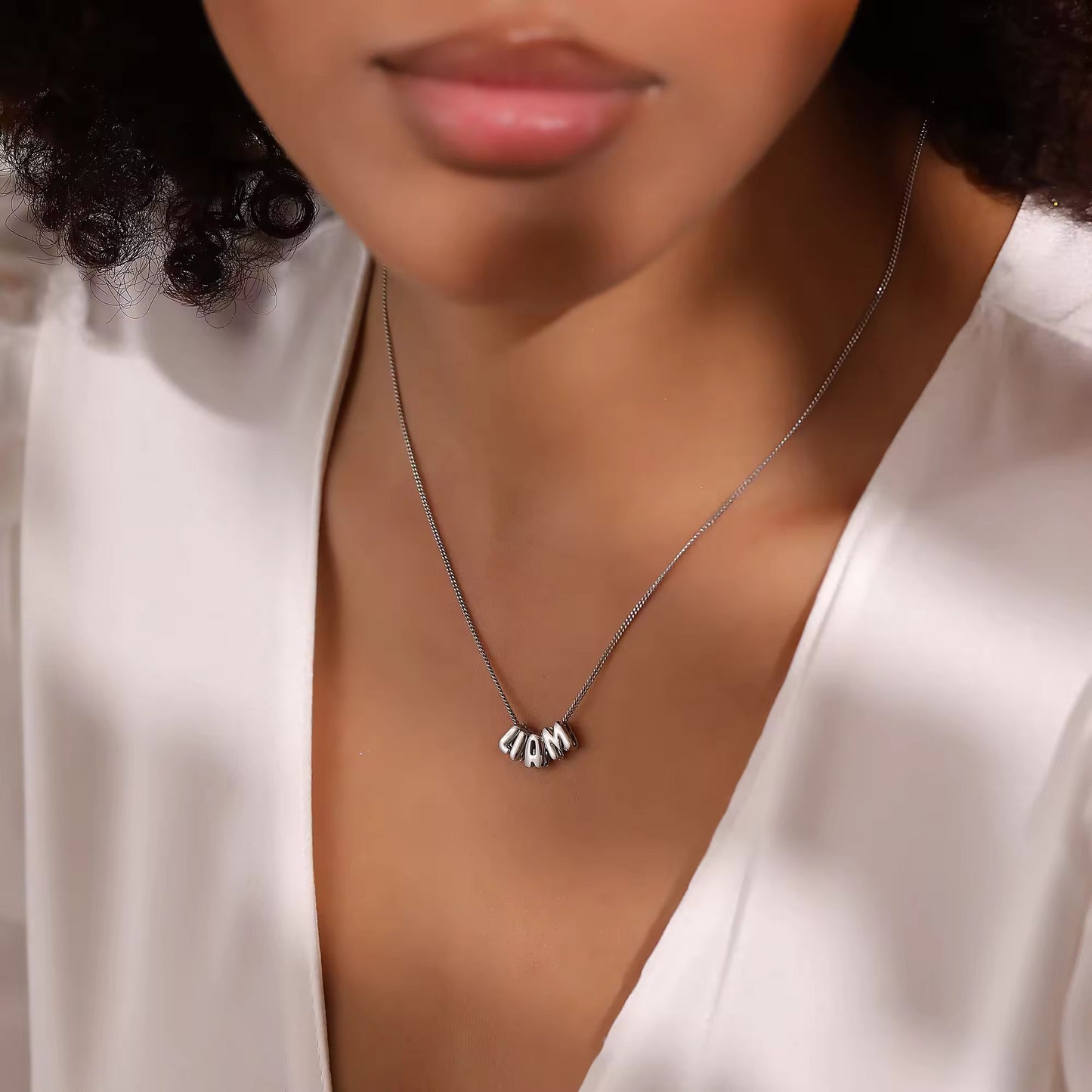 Custom Necklace Bubble 925 Silver