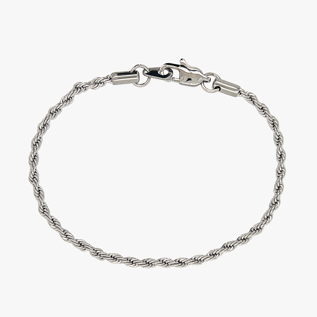 3mm Rope Bracelet Whitegold