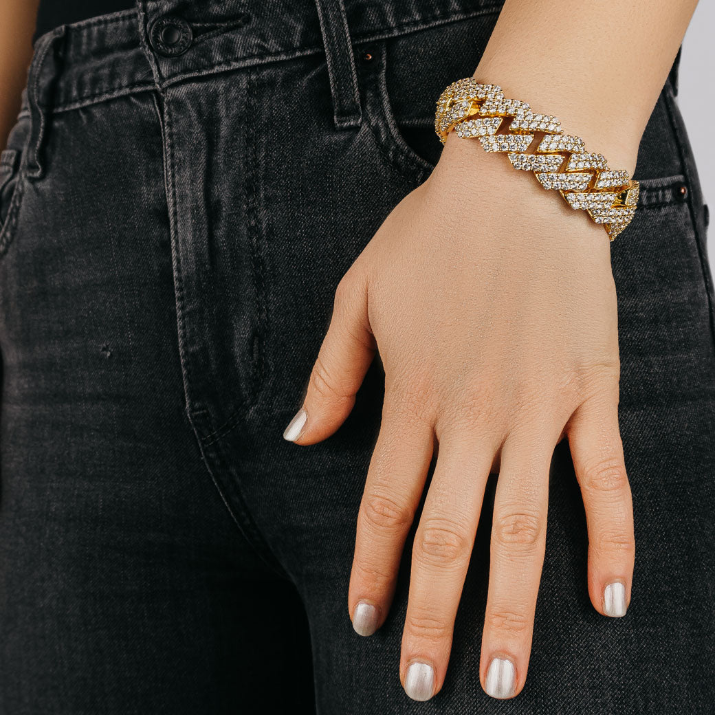 19mm Prong Bracelet Gold