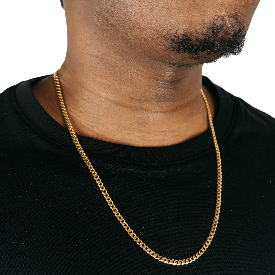 Cuban Link Chain 4mm Gold