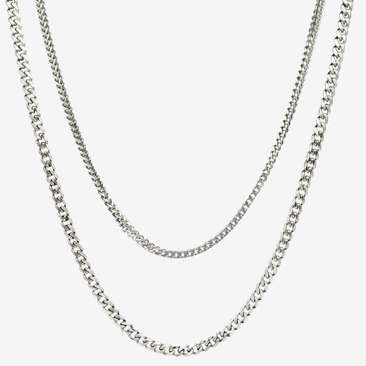 Cuban Link & Franco Chain Combo Whitegold