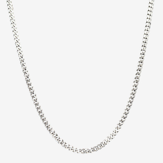 Cuban Link Chain 4mm Whitegold