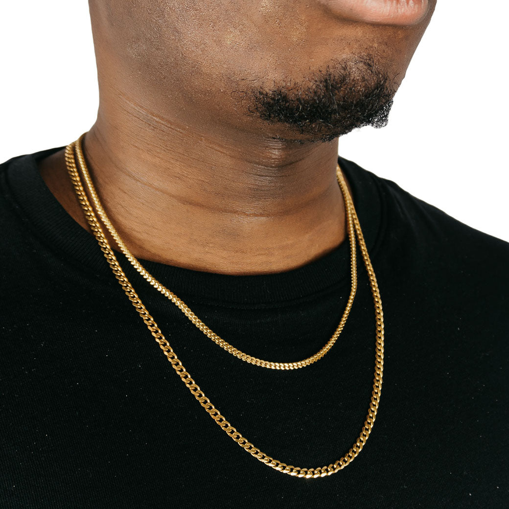 Cuban Link & Franco Halskette Kombo Gold