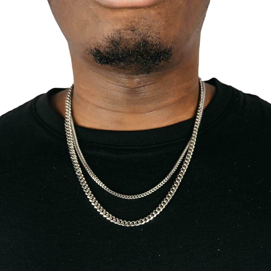 Cuban Link & Franco Chain Combo Whitegold