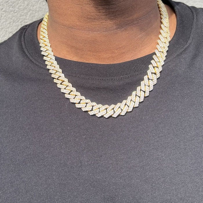 12mm Prong Halskette Gold