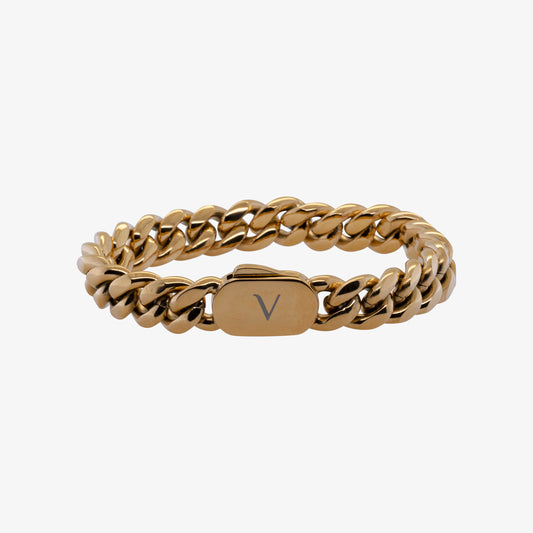 10mm Cuban Link Armband Gold