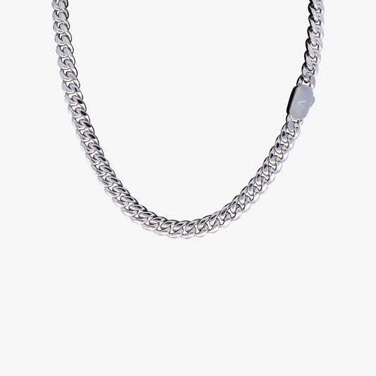 Cuban Link Chain 10mm Whitegold