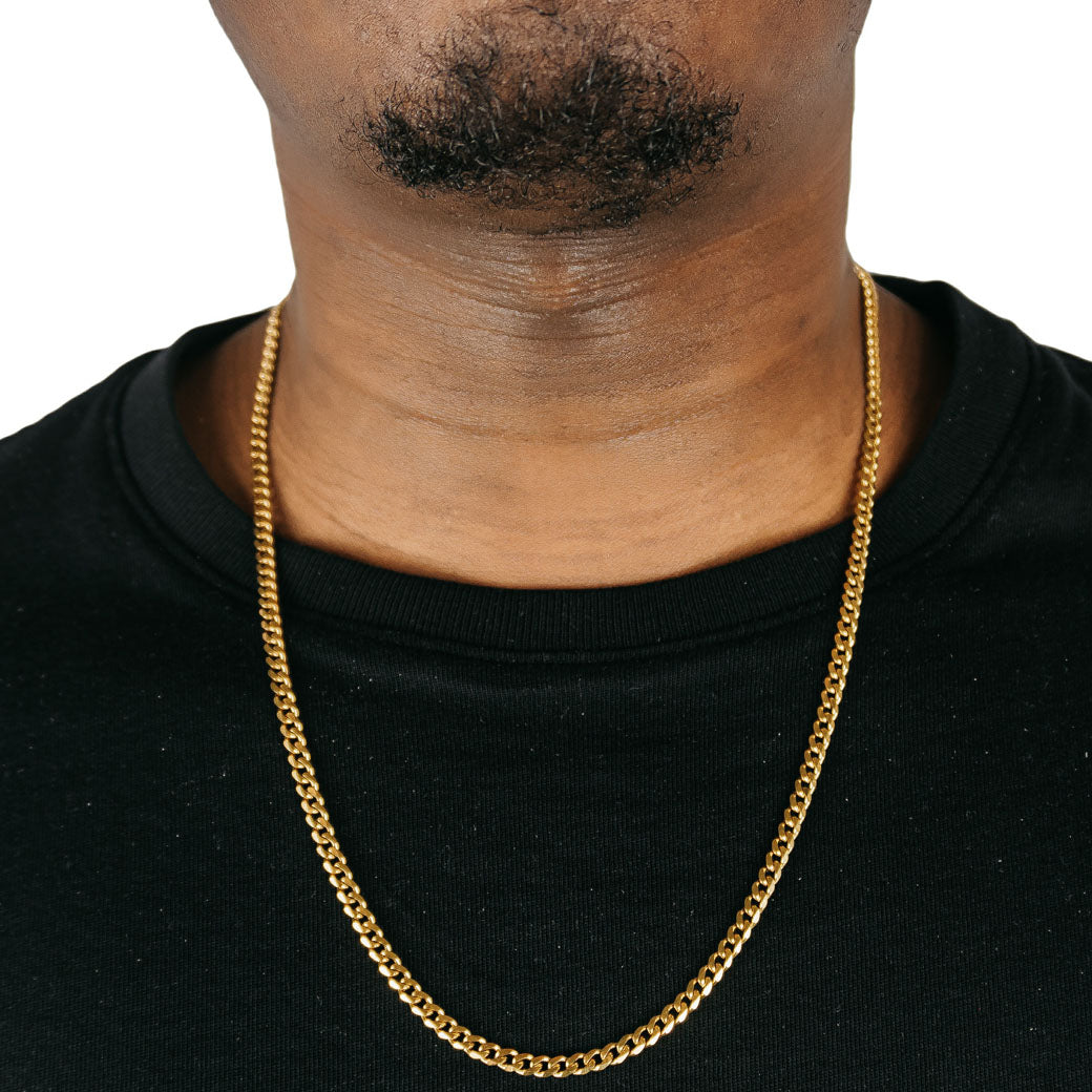 Cuban Link Chain 4mm Gold