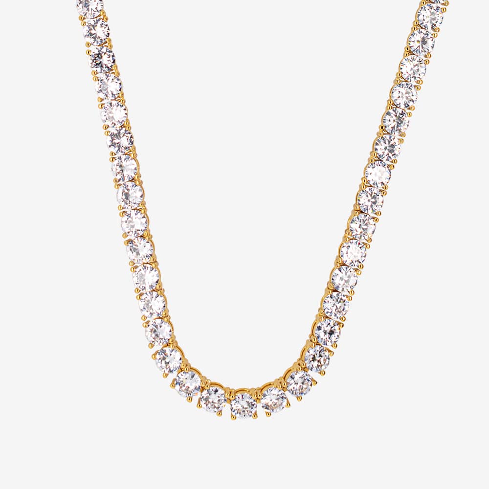 5mm Tennis Halskette Gold Vessaint
