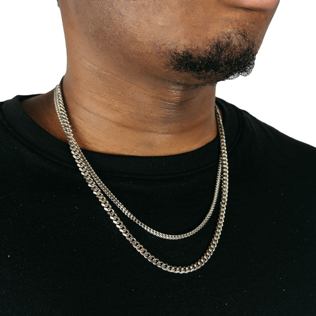 Cuban Link & Franco Chain Combo Whitegold