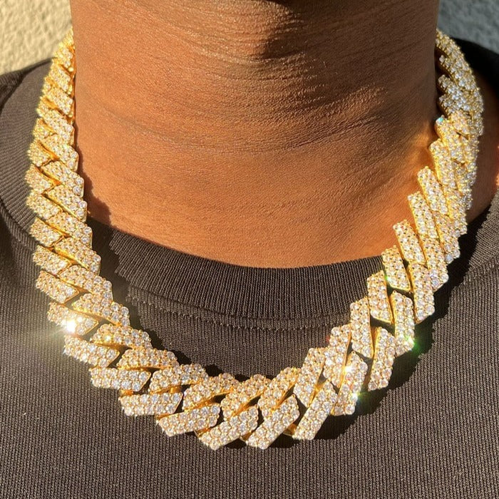 19mm Prong Chain Gold